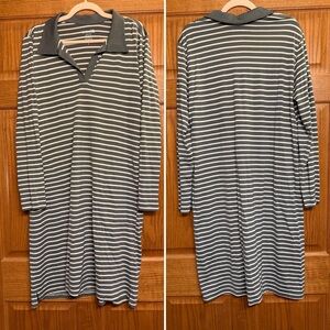 wool& Bristol polo dress in XL, striped
